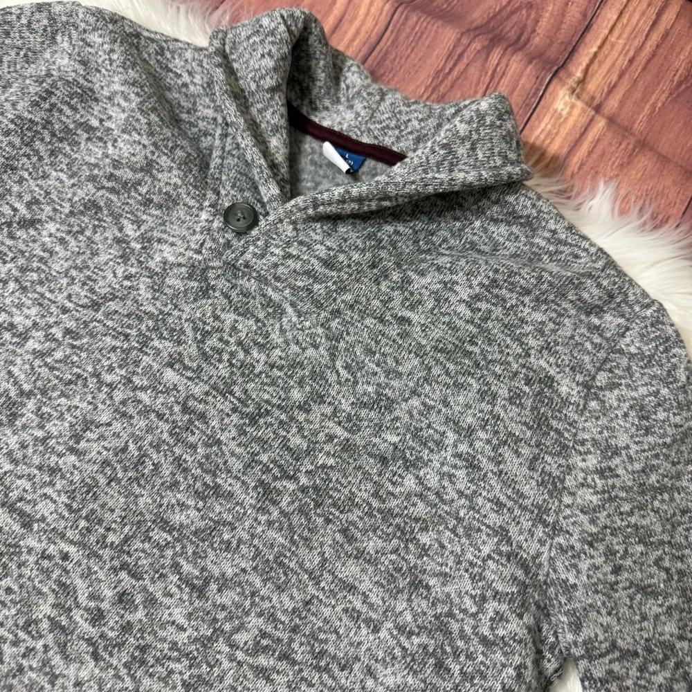 Old Navy Boys Size Large (10-12) Gray Shawl Collar Sweater